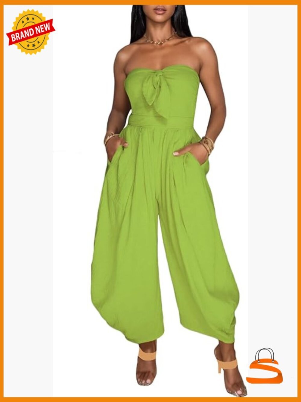 Womens One Piece Strapless Jogger Jumpsuit Tube Top Off Shoulder Sleeveless